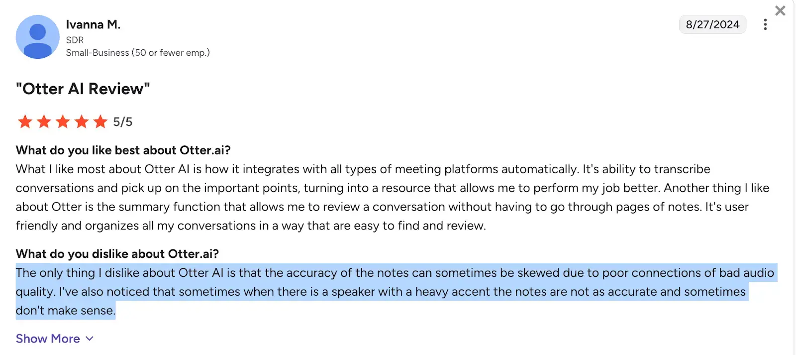 otter ai accuracy issues